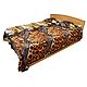 Glace Cotton with Leopard Print 3D Double Bedspread with Two Pillow Covers
