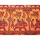Rajput Procession Print on Saffron Cotton Single Bedspread