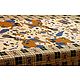 Brown Mickey and Donald Print on Beige Cotton Single Bedspread