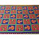 Colorful Dancers Print on Cotton Single Bedspread with Embroidery