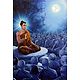 Lord Buddha and Amprapali Finds Peace in Buddha - Set of 4 Posters