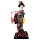 Japanese Geisha Doll in Brocade Kimono Dress Holding Flute