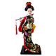 Japanese Geisha Doll in Multicolor Kimono Dress Holding Flute