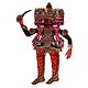 Hand Painted Multicolor Ravana - Perforated Leather Hanging Puppet from Andhra Pradesh