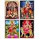 Durga, Bhagawati, Vaishno Devi - Set of 4 Posters
