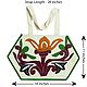 Plant with Flower Applique on Shoulder Bag with Two Zipped Pocket