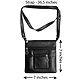 Black Rexine Sling Bag with Four Zipped Pocket