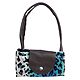 Foldable White and Blue Leopard Skin Printed Rexine Bag