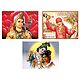 Radha Krishna, Shiva and Shirdi Sai Baba - Set of 3 Posters