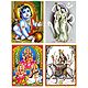 Set of 4 Hindu Deity Posters