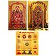 Lord Venkateshwara and Sampurna Vastuyantram - Set of 3 Golden Metallic Paper Poster