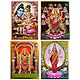 Shiva, Parvati, Ganesha, Balaji, Navadurga, Lakshmi - Set of 4 Posters