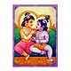 Krishna, Balaram and Puja Place - Double Sided Laminated Poster