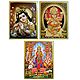 Lakshmi, Saraswati, Ganesha and Krishna - Set of 3 Posters