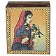 Princess with Parrot - Jewelry Box with Gemstone Painting