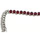 White Stone Studded Kamarband with Dark Red Crystal Beads