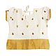 Off-White with Golden Border Cotton Kasavu Ghagra Choli for Baby Girl