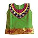 Green Ghagra Choli with Golden Border for Baby Girl