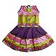 Purple Ghagra and Green Choli with Gorgeous Border for Baby Girl