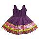 Purple Ghagra and Green Choli with Gorgeous Border for Baby Girl