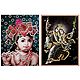 Radha Krishna and Young Krishna - Set of 2 Glitter Posters