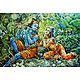 Krishna Preaches the Gita to Arjuna and Radha Krishna - Set of 2 Posters