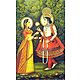 Krishna Offering Flower to Radha