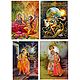 Radha Krishna and Murlidhar Krishna - Set of 4 Posters