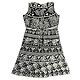 Black and White Sanganeri Print Dress with a Pair of Additional Unstitched Sleeves