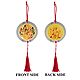 Set of 2 Metal Disc Car Hanging with Shiv Paivar and Gorakhnath Picture