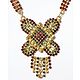 Gold Plated and Faux Garnet,Citrine and Emerald Studded Mangalsutra with Gorgeous Pendant