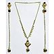 Faux Zirconia and Citrine Necklace with Earwrap Dangle Earrings
