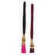 A Pair of Parandi - For Hair Braids with Pink and Maroon Tassels