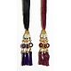 A Pair of Parandi - For Hair Braids with Purple and Maroon Tassels