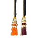 A Pair of Parandi - For Hair Braids with Saffron and Maroon Tassels