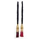 A Pair of Parandi - For Hair Braids with Red and Maroon Tassels