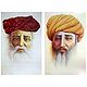 Rajasthani Old Men - Set of 2 Unframed Posters