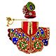 Red Dress, Crown and Flute for 4 Inches Bal Gopal Idol