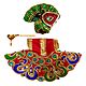 Red Dress, Crown and Flute for 3 Inches Bal Gopal Idol