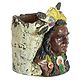 Pen Holder with Red Indian Face