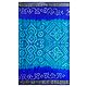 Cyan Blue Art Silk Wrinkled Bandhni Saree