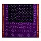 Black Cotton Bandhni Saree with Purple Border and Pallu from Rajasthan