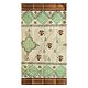 Ivory Bengal Cotton Saree with Green and Brown Print