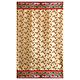 Beige Cotton Silk Saree with Red, Green and Golden Border