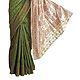 Green Cotton Silk Saree with Weaved Design All-Over and Off-White Anchal 
