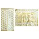 Golden Zari Weaved Design All-Over on Ivory Cotton Tangail Saree with Border and Pallu