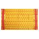 Yellow Cotton Tangail Saree with Red Embroidered Boota and Zari Border