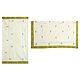 Green Embroidery on Off-White South Cotton Saree with Hand Painted Border