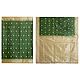 Dark Green Ghicha Silk Sari with Beige Border and Pallu