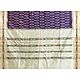Purple Pochampally Silk Saree with Off-White Ikat Design All-Over, Border and Pallu